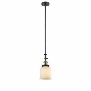 Bell - 1 Light Stem Hung Tiltable Mini Pendant In Industrial Style-14 Inches Tall and 5 Inches Wide - 1 of 1