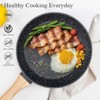 LunaLulink 12-Piece Nonstick Cookware Set, Sticky Granite Cooking Set - 3 of 4