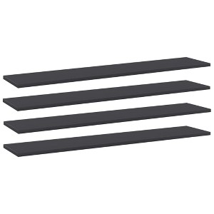 vidaXL Engineered Wood Bookshelf Boards, Minimalistic Gray Storage Boards, 4 Pieces in Pack - 1 of 4
