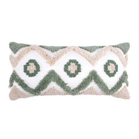 Pickford Green Tufted Pillow 12x24 Levtex Home Target