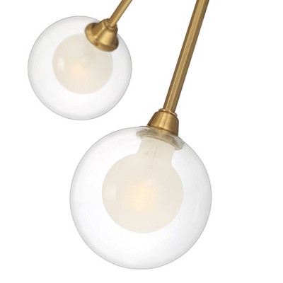 Modern Gold Glass Sputnik LED Ceiling Light Fixture