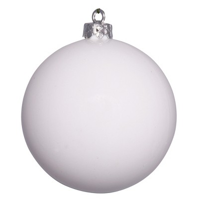 Vickerman 15.75" Shiny Drilled Shatterproof Christmas Ball Ornament - White