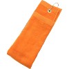 TowelSoft Premium 100% Cotton Terry Velour Golf Towel with Tri-fold Hook & Grommet Placement 16 inch x 26 inch - 3 of 4