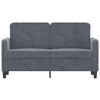 2-Seater Sofa Dark Gray 47.2" Velvet vidaXL - 3 of 4