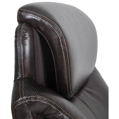 Roasted Chestnut Bonded Leather Executive Swivel Chair with AIR Lumbar Support