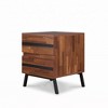 TIRAMISUBEST Walnut & Black Buffet Sideboard Cabinet: A Stylish and Modern Storage Solution for Elevating Your Dining Room - 3 of 4