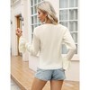 Womens Corduroy Cardigan Cropped Open Front Tops with Ruffle Sleeve Textured Front Tie Tops - 2 of 4