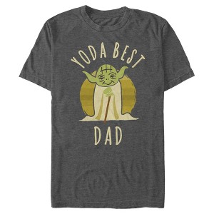 Men's Star Wars: A New Hope Yoda Best Dad Cartoon T-Shirt - 1 of 3