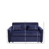 Futon Corduroy Sofa Bed with Pull-Out Bed & Storage Pocket - 2 of 4