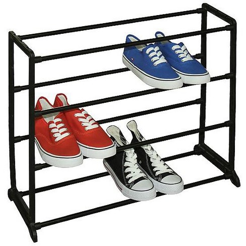 Home Basics Easy Assemble Space Saving 12 Pair Shoe Tower Multi Purpose Storage Rack Black Target