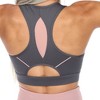 Women's Cut Out Back Mesh Sports Bra - White Mark - 4 of 4
