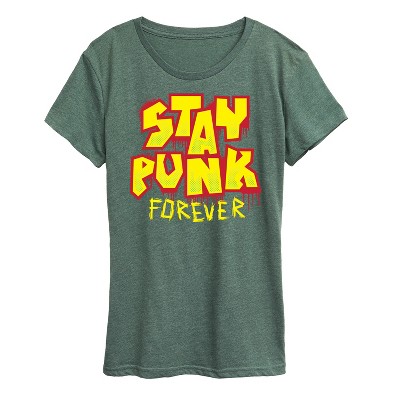 Women's - Instant Message - Stay Punk Forever Short Sleeve Graphic T-Shirt