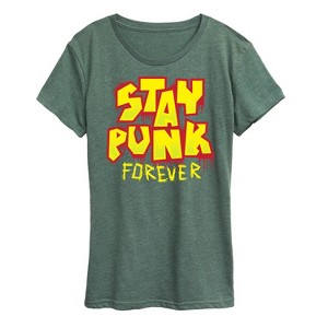 Women's - Instant Message - Stay Punk Forever Short Sleeve Graphic T-Shirt - 1 of 4