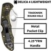 Spyderco Delica 4 Lightweight Folding Pocket Knife with 2.9" Flat-Ground Steel Blade with PlainEdge | Superior High-Strength FRN Handle, Zome Green - 4 of 4