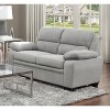 NicBex Loveseat Sofa Mid-Century Modern 1pc Loveseat with Tufted Button Back and Wood Frame 2 Seater Sofa Couch for Living Room,Bedroom,Gray - 2 of 4