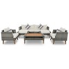 Outdoor 6-Pieces Seating Set, All Weather PE Wicker Sofa Set with Glass Table, Sofa with Steel Frame and Removable Cushions–Cuddlewood - 4 of 4