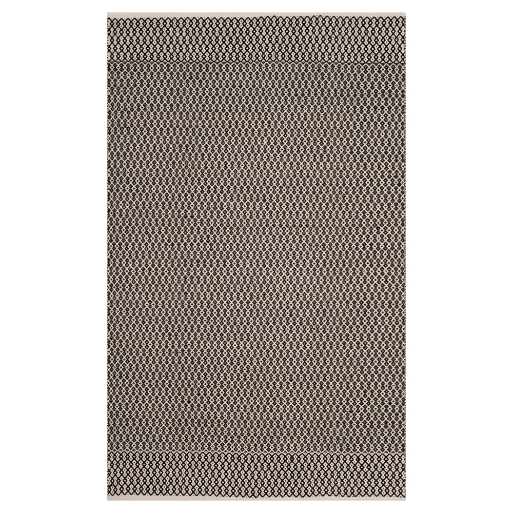 Ivory/Black Abstract Woven Area Rug - (5'x8') - Safavieh