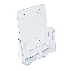 Azar Displays Trifold 2 Pocket, Side by Side Brochure Holder, 2-Pack - 1 of 4