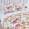 Luupatchy Red Peony Print 3 Pc Bedding Set - Luxury Comforter with 2 Pillowcases All-Season Bedding for Women & Home Bedrooms - 2 of 4