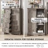 5 Drawers Dresser Organizer with Sliding Barn Door, Wood Storage Cabinet - 4 of 4