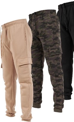 black / khaki / green camo