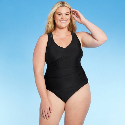 Women's Plus Size Back One Piece Swimsuit - Kona : Target