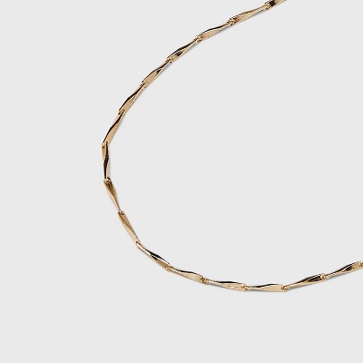 Twisted Bar Chain Necklace - A New Day&#8482; Gold