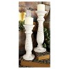 Traditional Candle Holder Set of 3 - White - Olivia & May: Wood Pillar Candlestick Holders for Christmas Decor - 2 of 4
