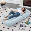 Folding Sofa Chair with 5 Adjustable Positions Plush Floor Lounge Chair for Gaming, Meditation, and Relaxation - 3 of 4