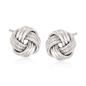 Ross-Simons Italian Sterling Silver Love Knot Earrings - 1 of 3