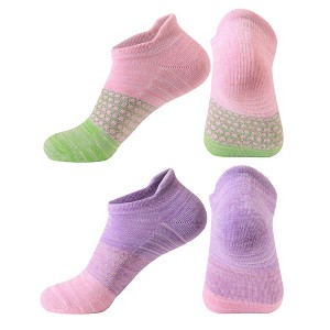 Anna-Kaci Women's 2-Pair Set Low-Cut Athletic Socks with Honeycomb Mesh Ventilation Arch Compression and Cushioned Heel Fit - 1 of 4