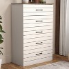 Galano Uf Elis 5 Drawer Chest (Interlock) - Ivory - 4 of 4