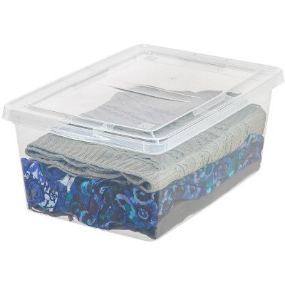 Snap-Tight Clear Plastic 4.3 Gal Stackable Laboratory Storage Box
