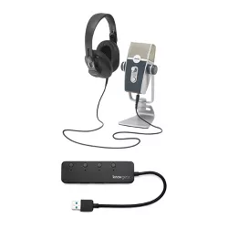 AKG Lyra USB Microphone and AKG K371 Headphones with Knox 3.0 4 Port USB Hub