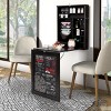 Tangkula Wall Mounted Table Fold Out Convertible Desk With Space Saver Chalkboard - 2 of 4