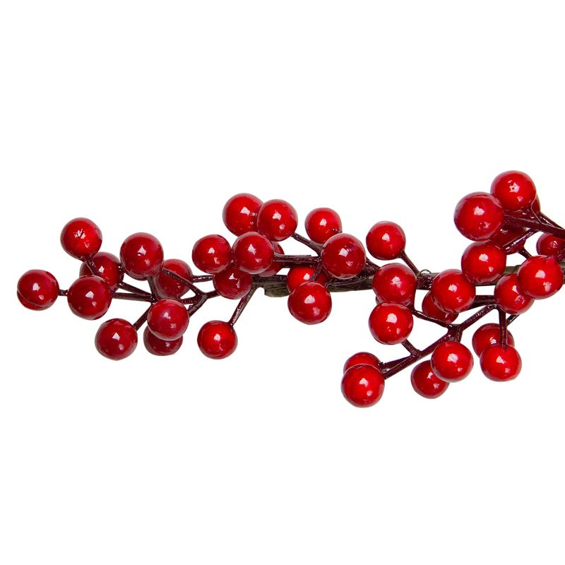 Northlight 5' x 3.5" Unlit Shiny Red Berries Artificial Winter Christmas Garland, 6 of 7