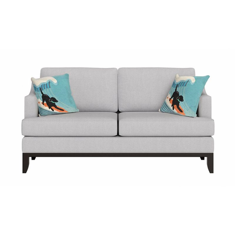 18&#34;x18&#34; Pool Side Surfing Indoor/Outdoor Square Throw Pillow Blue - Liora Manne, 4 of 7