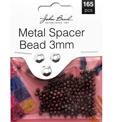 John Bead Must Have Findings Metal Antique Copper 3mm Spacer Beads for Jewelry Making Findings, 165 Pieces