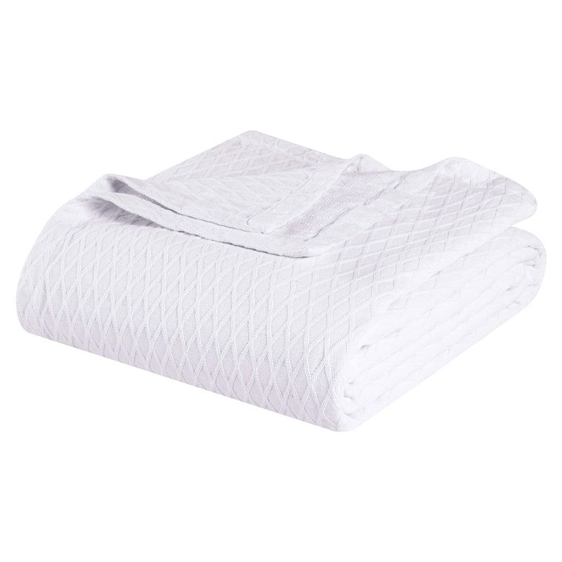 Classic Diamond Weave Cotton Blanket by Blue Nile Mills, 1 of 10