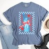 Simply Sage Market She Loves America Checkered Garment Dyed Tee - 3 of 4