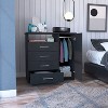 Okak 4-Drawer Dresser with 1 Door-Storage Cabinet&1 Shelf,Spacious Storage Dresser for Bedroom,Matte Black Finish  Dresser,Superior Top - 4 of 4
