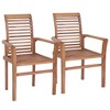 vidaXL Stacking Dining Chairs 4 pcs Solid Teak - 2 of 4