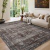 Area Rug, Non-Shedding Vintage Print Decorative Rug, Non-Slip Farmhouse Antique Indoor Rug, Machine Washable Low Pile Rug for Bedroom, Living room - 2 of 4