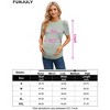 Maternity Shirts Women's Floral Tops Pregnancy Ruched Side Tunic Top - 2 of 4
