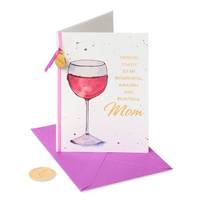 Birthday Card Elegant Wine Mom - PAPYRUS