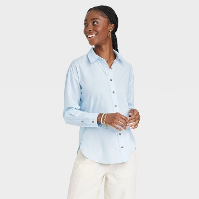 Women's Oversized Long Sleeve Button-Down Shirt - Universal Thread™