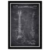 Wynwood Studio 15"x21" Gibson Les Paul Guitar 1955 Chalkboard Wall Art Black Frame: Vertical Canvas, Modern Decor - 3 of 3