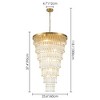 Rennnsan Desmere 23"W 13-Light Tiered Glass Vintage Dimmable Chandelier in Gold - 3 of 4