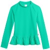 City Threads USA-Made Swim Peplum UPF 50+ Long Sleeve Girls Rashguard Tee - 2 of 4