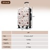 Syemin Luggage 24 Inch Expandable Checked Luggage Lightweight Glossy Hardshell Travel Suitcase with Spinner Wheels TSA Lock, White, 17.3"*11"*26.2" - 4 of 4